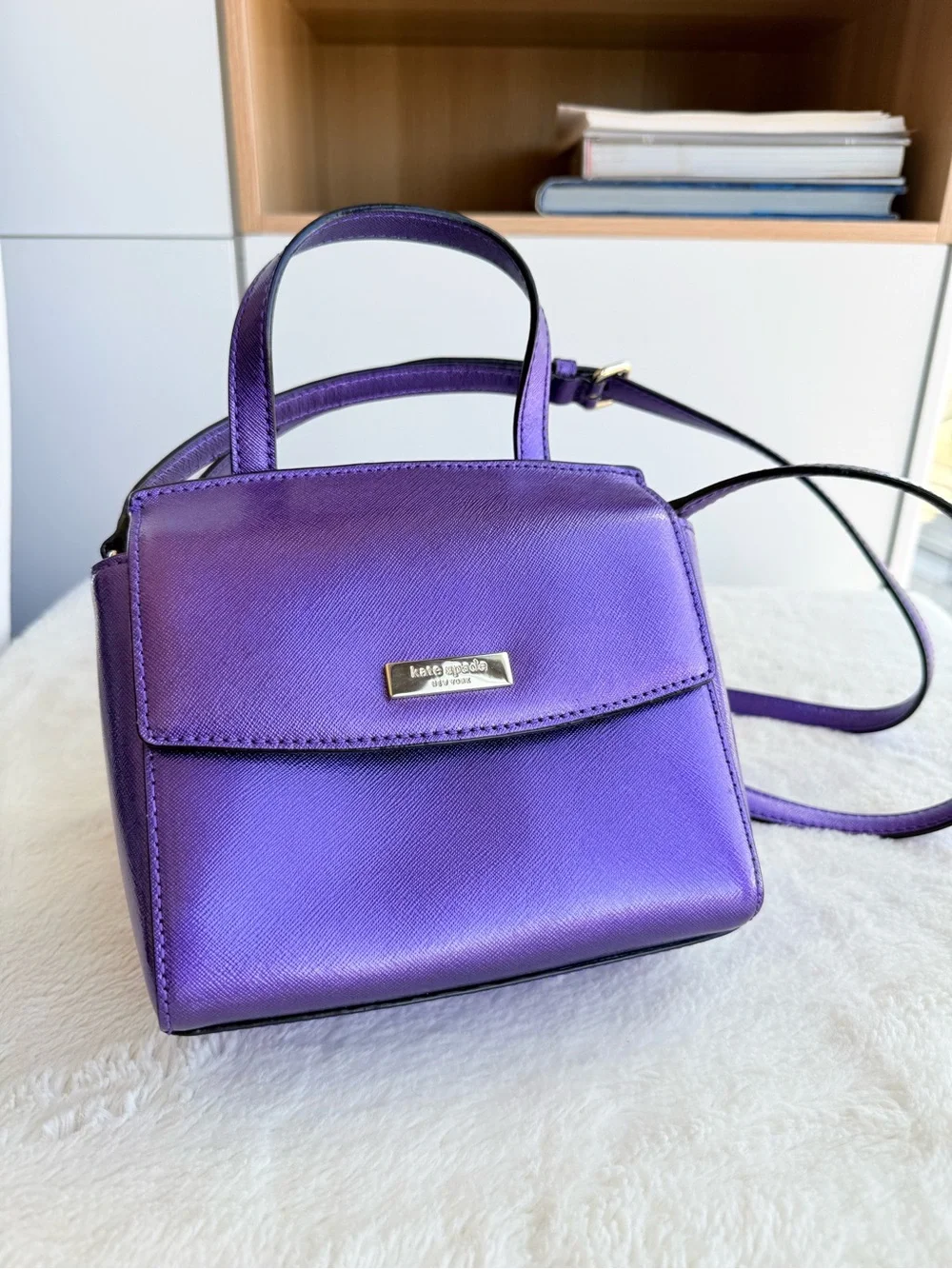 Kate Spade Laurel Way Purple Leather Small Purse